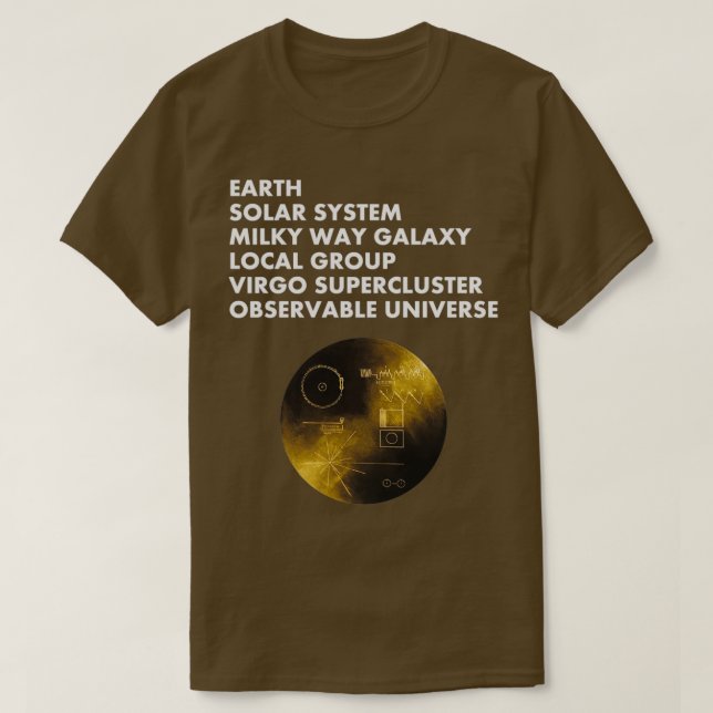 Kosmische Adresse T-Shirt (Design vorne)