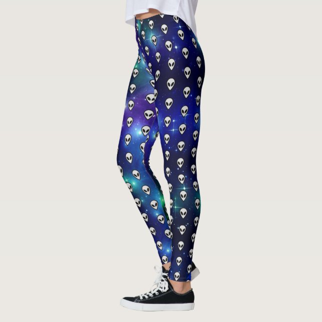 Kosmische Alien Leiter Emoji Celestial Galactic Leggings (Links)