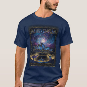 Kosmische Australien Sydney Himmels Kunst T-Shirt