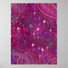 Kosmische Beerensuche: Abstrakte Kunst Poster