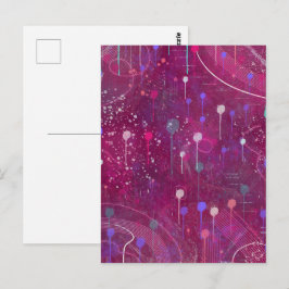 Kosmische Beerensuche: Abstrakte Kunst Postkarte