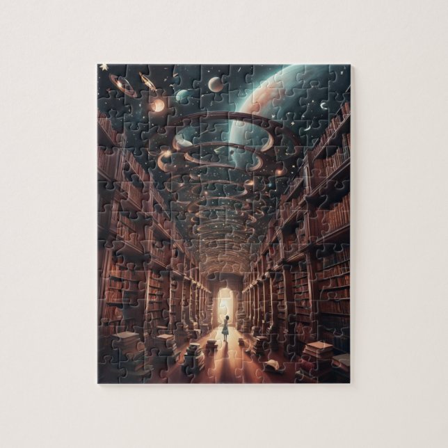 Kosmische Bibliothek Puzzle (Vertikal)