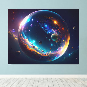 Kosmische Blase Galaxie Fantasy Art Leinwanddruck
