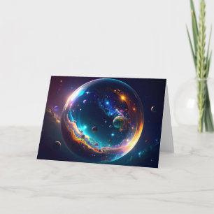 Kosmische Blasen-Galaxie-Fantasie-Kunst Karte