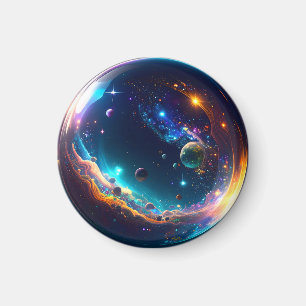 Kosmische Blasen-Galaxie-Fantasie-Kunst Magnet