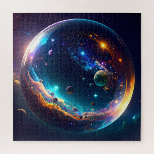 Kosmische Blasen-Galaxie-Fantasie-Kunst Puzzle