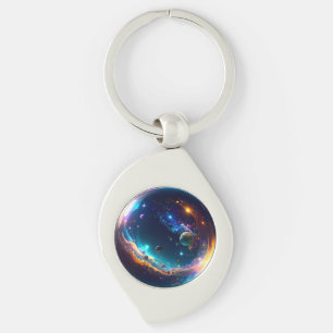 Kosmische Blasen-Galaxie-Fantasie-Kunst Schlüsselanhänger