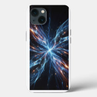 Kosmische Blau- und Orange-Energie-Handyhülle Abst