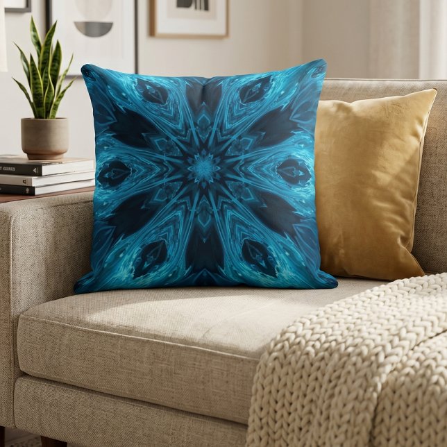 Kosmische Blaue Mandala Kissen (Von Creator hochgeladen)