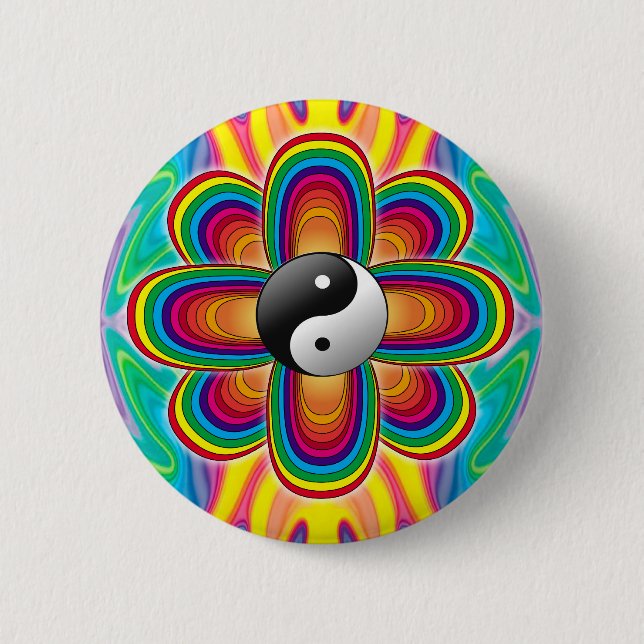 Kosmische Blume Button (Vorderseite)