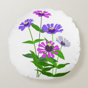 Kosmische Blumenkunst Rundes Kissen