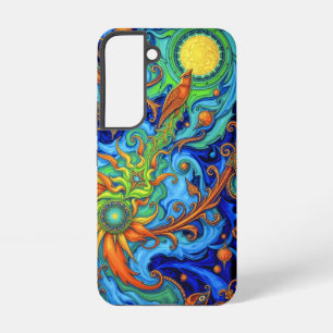 Kosmische Blüte: Surrealer Energiefluss Samsung Galaxy Hülle