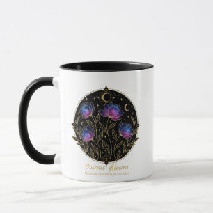 Kosmische Blüten – Zellulares Blumenmandala Tasse