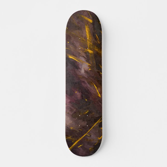 Kosmische Bronze-Nebel-Marmor-Skateboard Skateboard (Vorne)