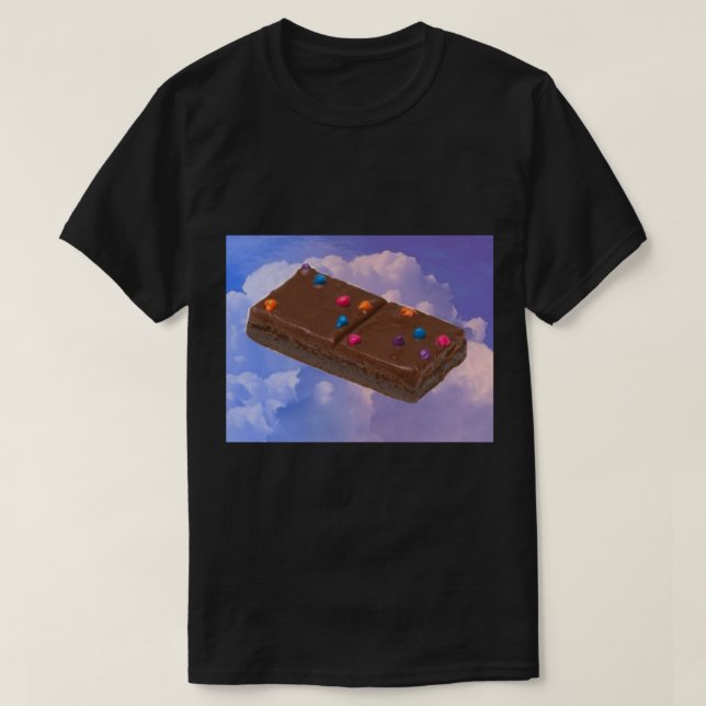 Kosmische Brownie schweben im Himmel T-Shirt (Design vorne)