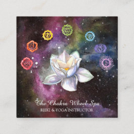 *~* Kosmische Chakra Symbole Kosmos Lotus Quadratische Visitenkarte