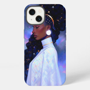 Kosmische Dame Afroamerikanische Fantasy-Kunst iPhone 13 Hülle