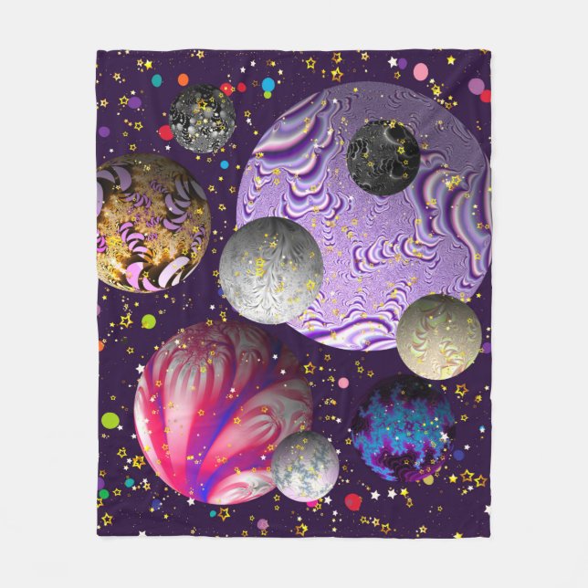 kosmische Delikatesse Fleecedecke (Vorderseite)