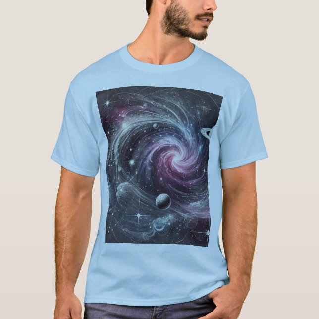 Kosmische Designs für Weltraum- und Astrologie-Ven T-Shirt (Vorderseite)