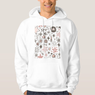 Kosmische Doodles: Sterne und Kometen Hoodie