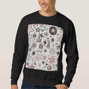 Kosmische Doodles: Sterne und Kometen Sweatshirt