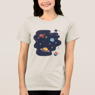 Kosmische Drift Tri-Blend Shirt