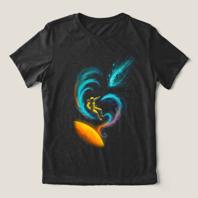 Kosmische Drift: Wirbelnde Nebelreise Tri-Blend Shirt (Design Vorderseite)