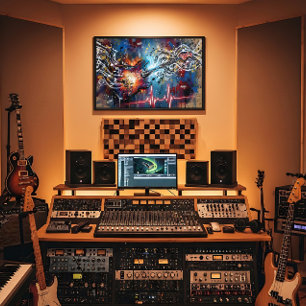 Kosmische E-Gitarre Poster
