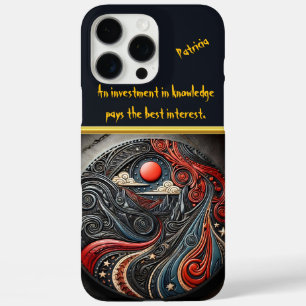 Kosmische Elemente im kreisförmigen Design iPhone 16 Pro Max Hülle
