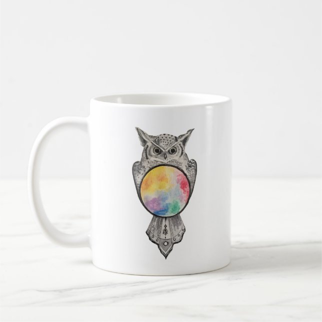 Kosmische Eulen-Tasse Kaffeetasse (Links)