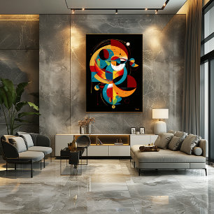 Kosmische Evolution – Abstrakte Geometrie in Beweg Poster