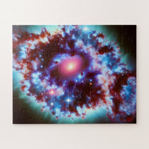Kosmische Explosion lila und blauer Unterwasserwol Puzzle