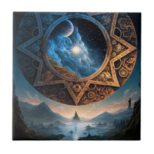 Kosmische Fantasie Weltraumwelt Keramik Tile Fliese