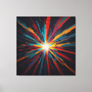 Kosmische Farbbursche Leinwanddruck