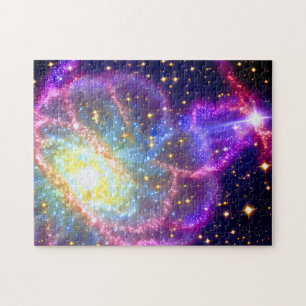 Kosmische farbige Galaxie mit Neon Starry Night Puzzle