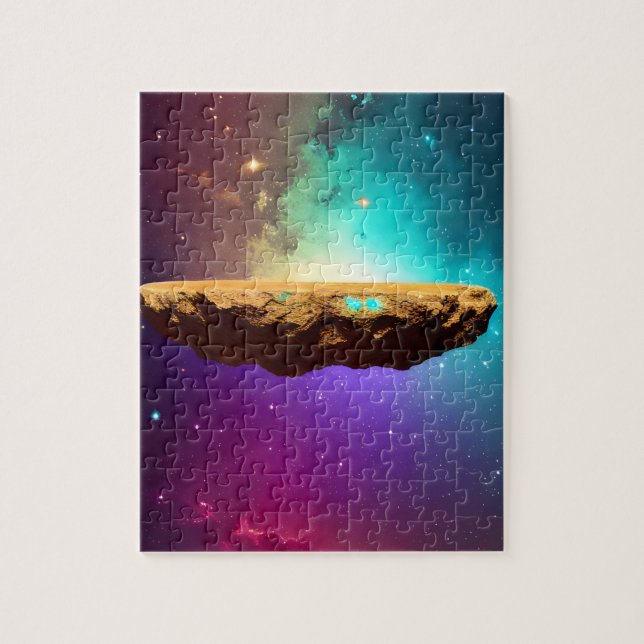 Kosmische farbige Universum Floating Asteroid Plat Puzzle (Vertikal)