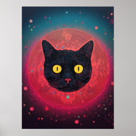 Kosmische Feline: Der Sternenhimmel Poster