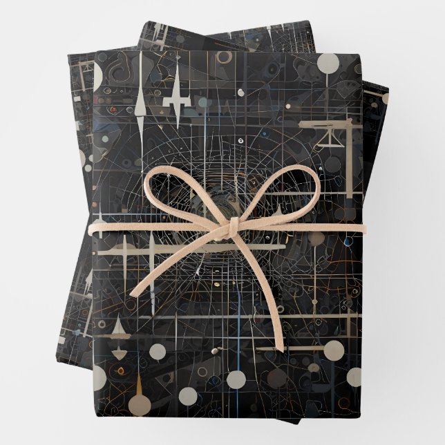 Kosmische Fusion - Planeten und Neutronen Geschenkpapier Set (Beispiel)