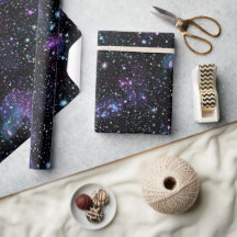 Kosmische Galaxie gemustert schwarzer Glitter-Mix