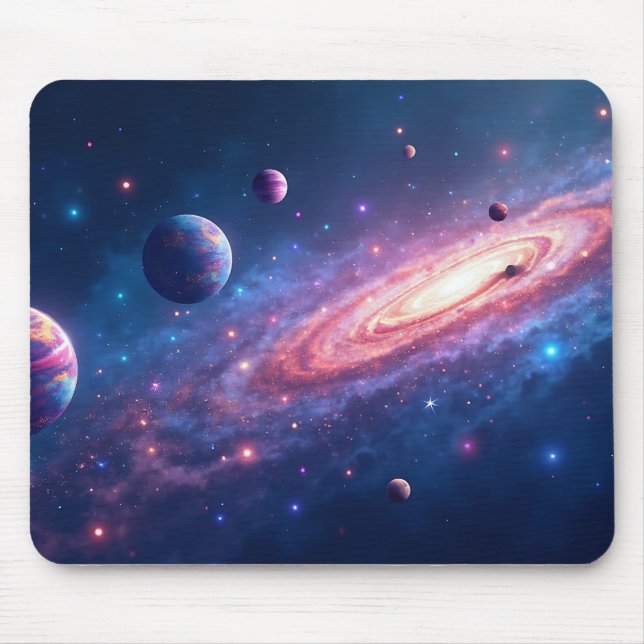 Kosmische Galaxie Weltraum Art Mousepad (Vorne)