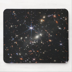Kosmische Galaxienhaufen-Weltraum-Schreibtischmatt Mousepad