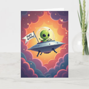 Kosmische Geburtstagsillustrationskarte Karte