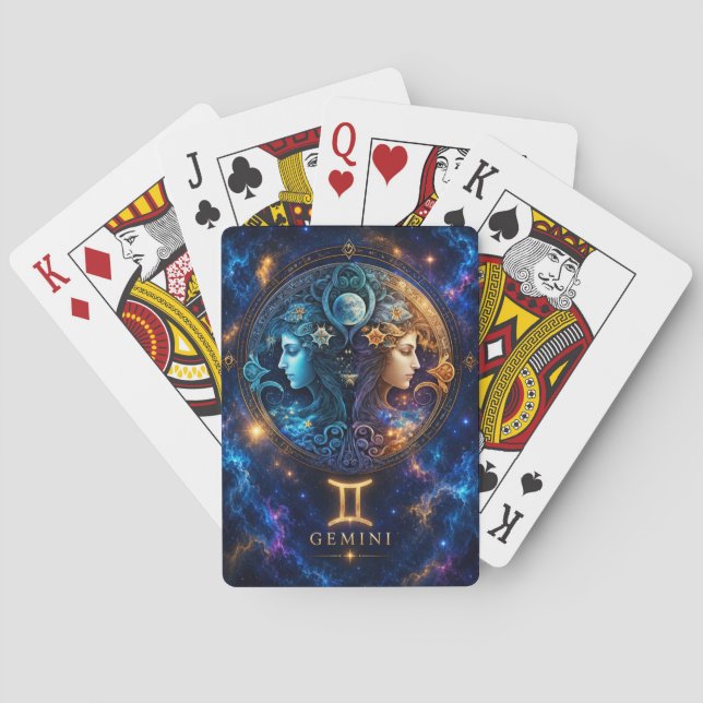 Kosmische Gemini Spielkarten (Rückseite)
