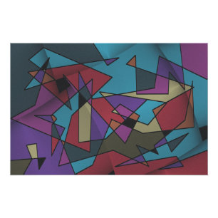 Kosmische Geometrie-Explosion Poster