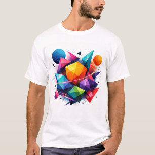 Kosmische Geometrie in lebendigen Farben T-Shirt