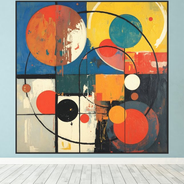 Kosmische Geometrie Leinwanddruck (Insitu (Holzboden))