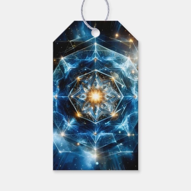 Kosmische Geometrie Mandala Stern Universum Abstra Geschenkanhänger (Vorderseite)