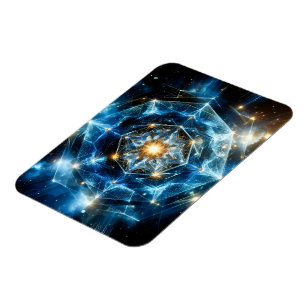 Kosmische Geometrie Mandala Stern Universum Abstra Magnet