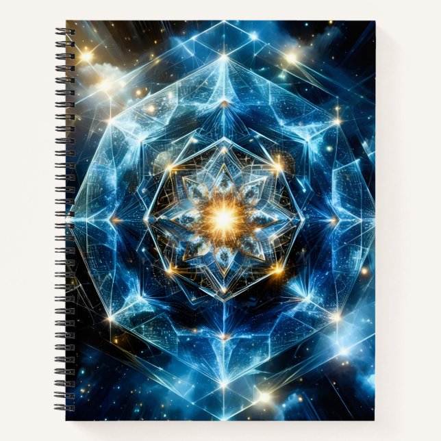 Kosmische Geometrie Mandala Stern Universum Abstra Notizbuch (Vorderseite)