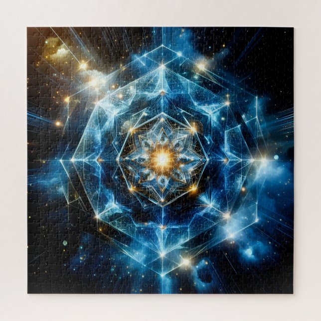Kosmische Geometrie Mandala Stern Universum Abstra Puzzle (Vertikal)
